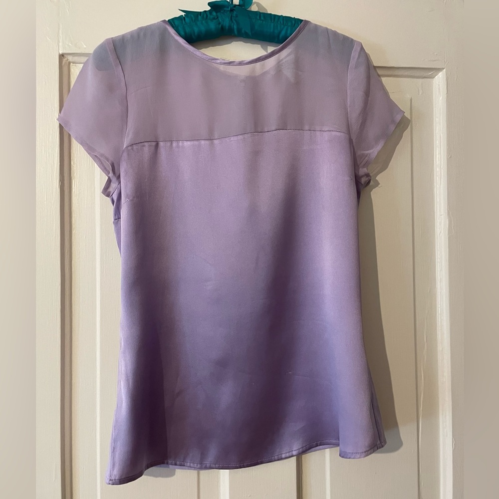 Cache Satin & Sheer Tee